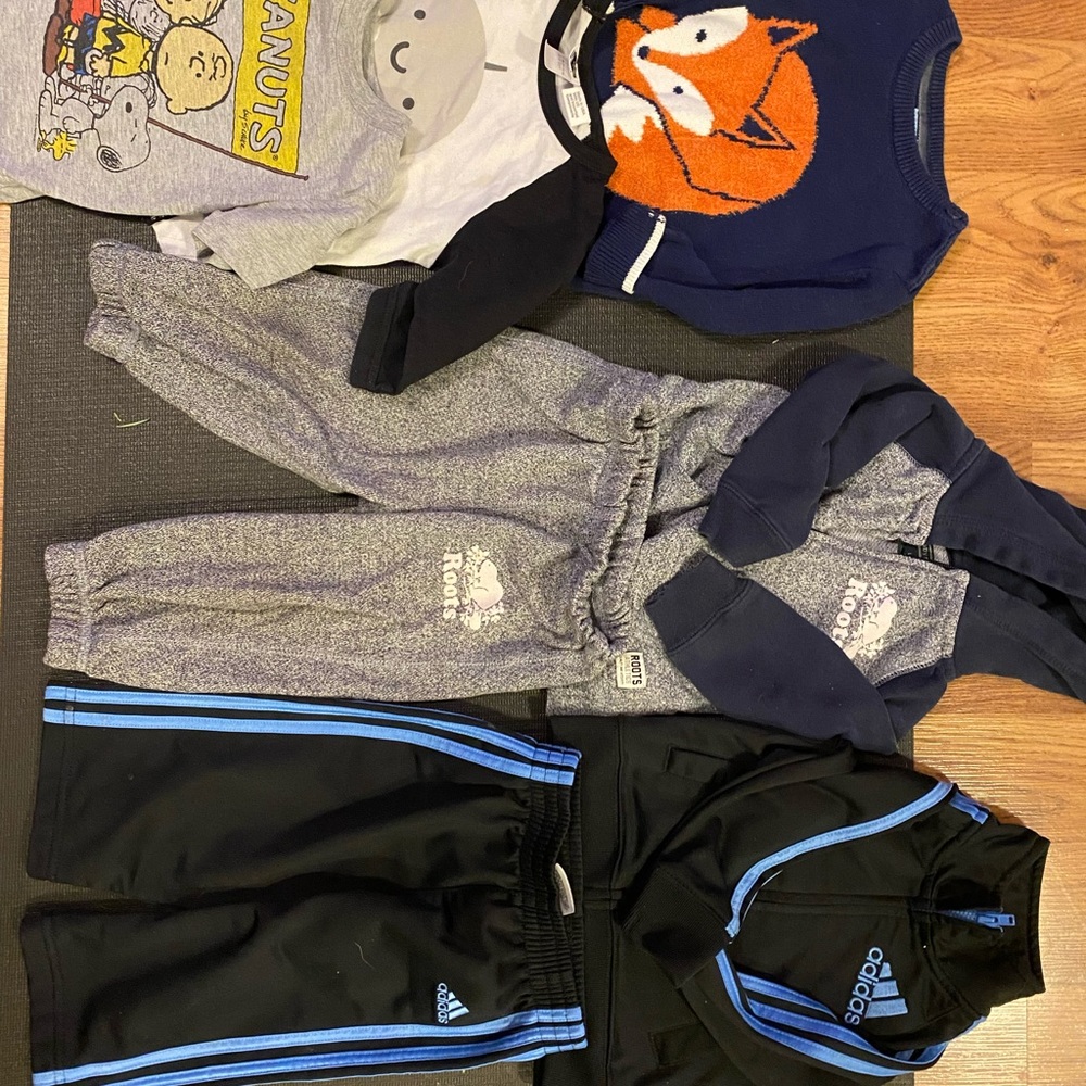 Adidas, roots etc Bundle size 12-18 month